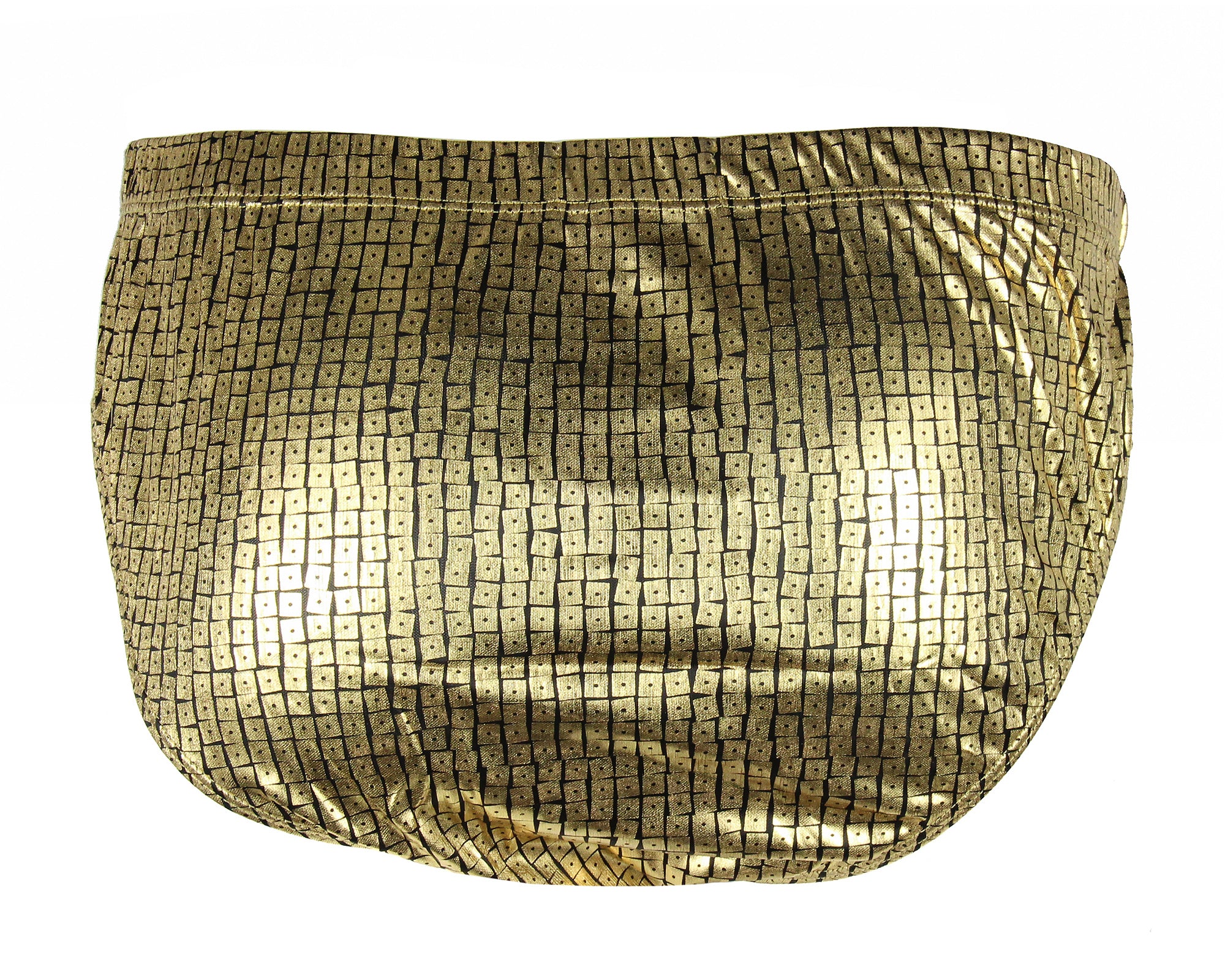 Intimo Mens Gold Squares Print Bikini Brief Underwear
