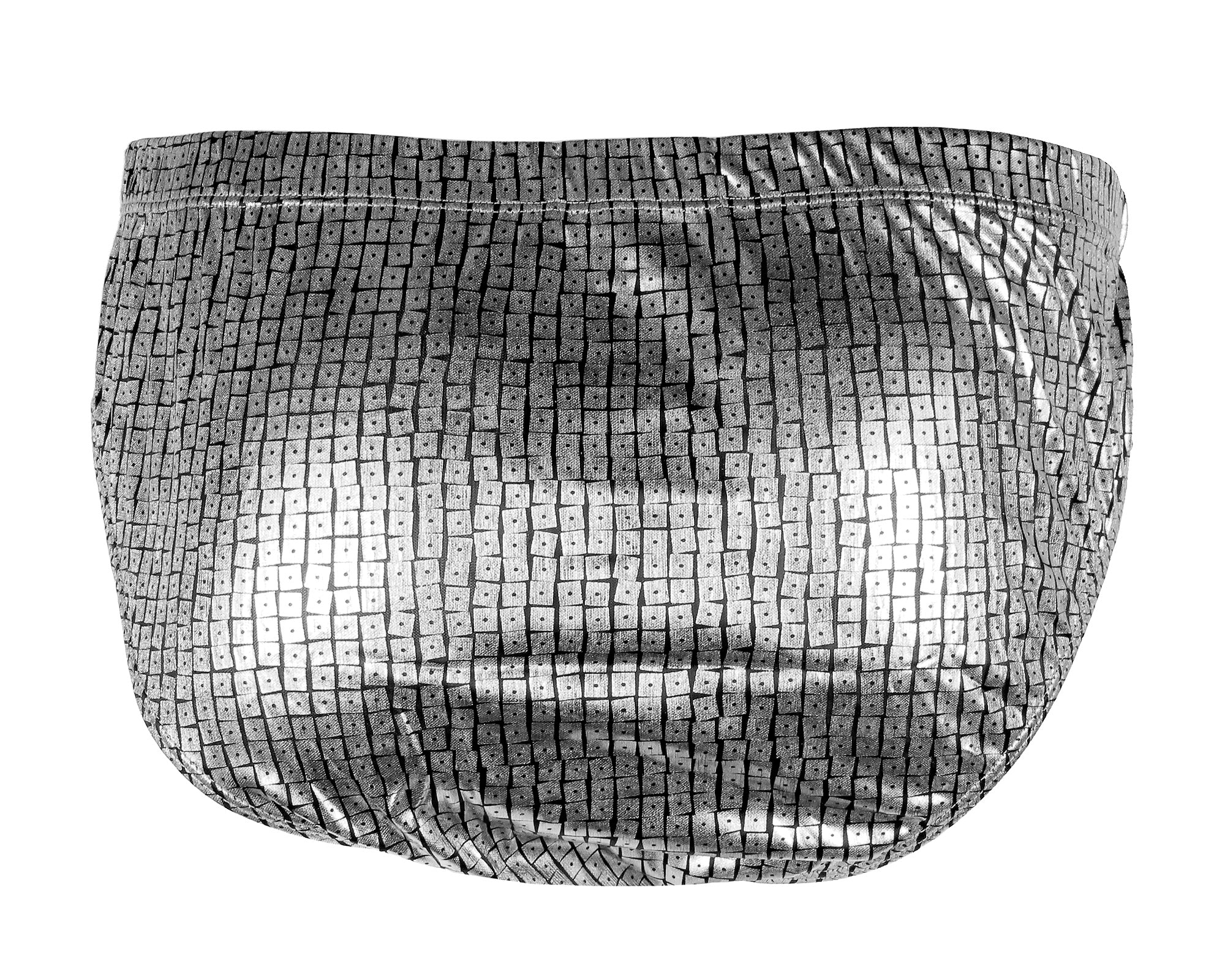 Intimo Mens Silver Squares Geometric Print Bikini Brief Underwear