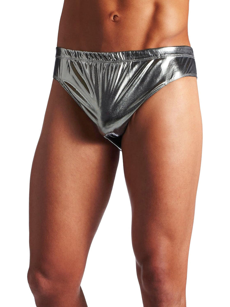 Intimo Men's Silver Bikini Brief Underwear (Silver, Large)