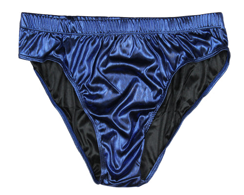 Intimo Mens Metallic Blue Bikini Brief Underwear