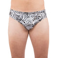 Intimo Mens Silver Swirls Print Bikini Brief Underwear