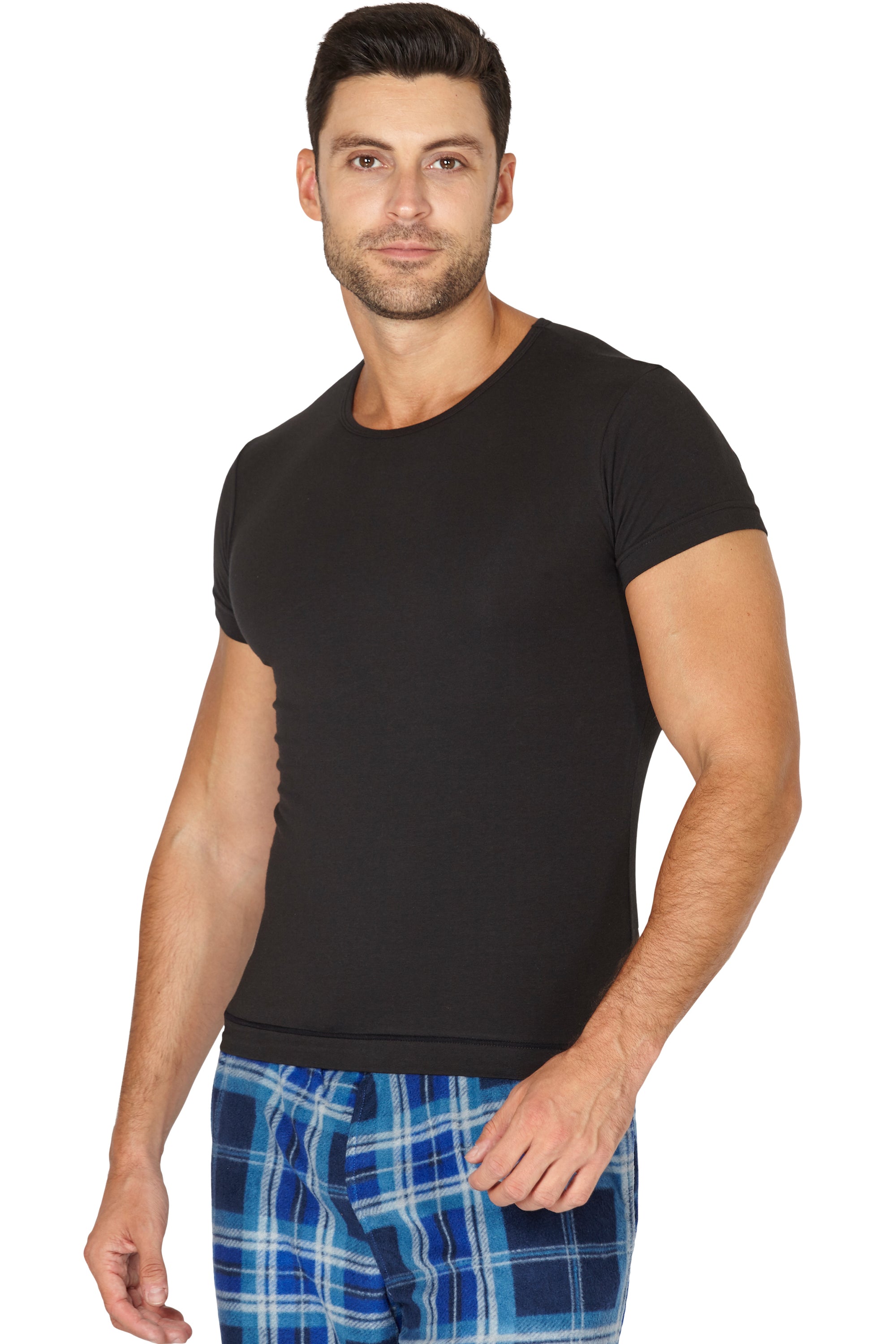 INTIMO Mens Short Sleeve Crew Neck Top