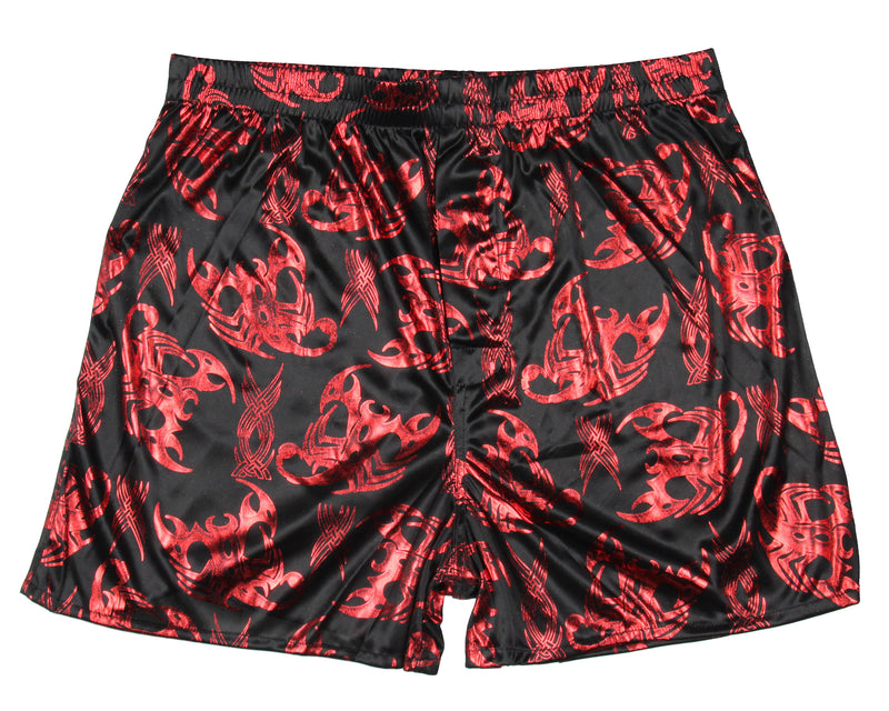 INTIMO Men's Red Scorpion Foil Print Boxer Shorts Underwear (Medium)