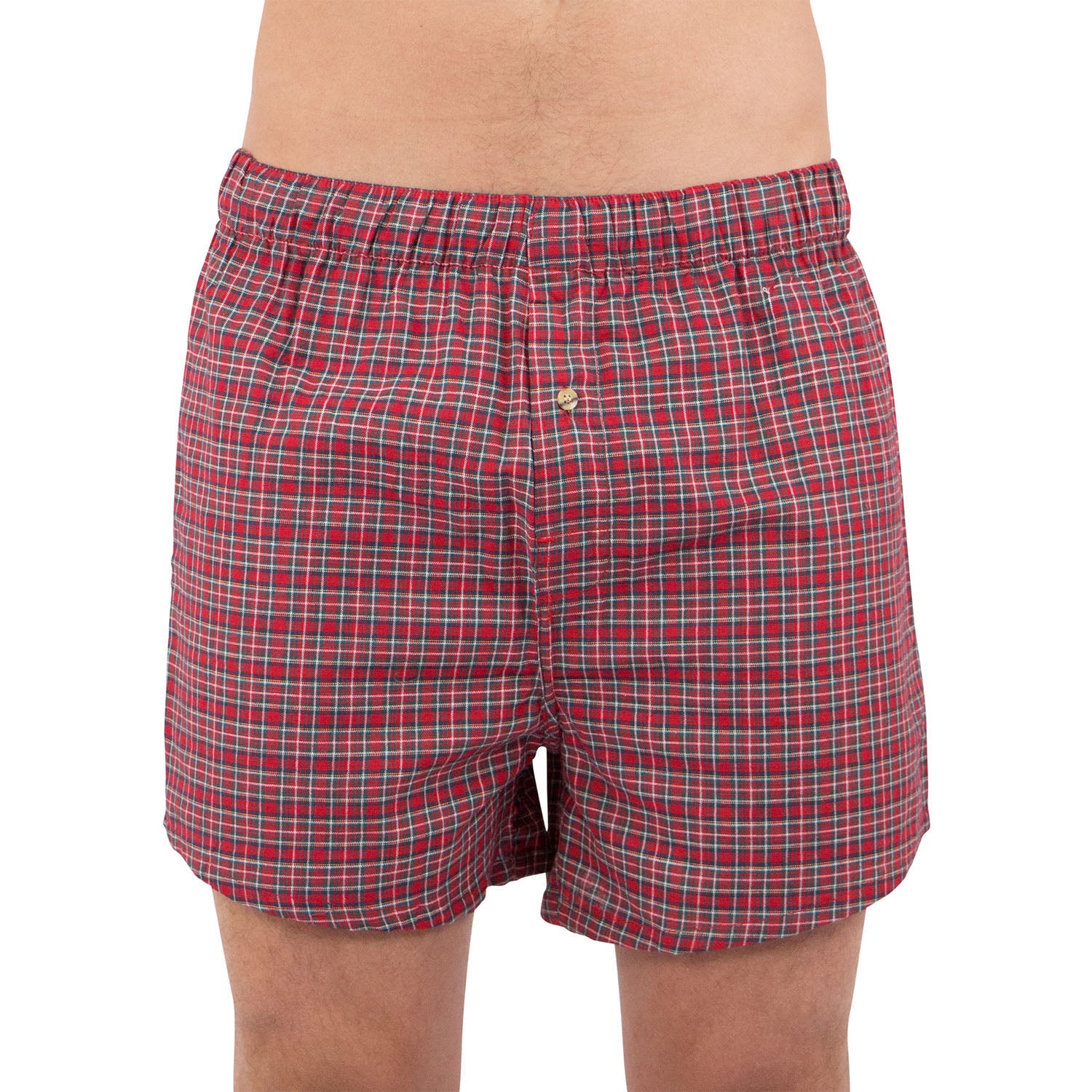 intimo Men's Plaid Boxer Underwear Short