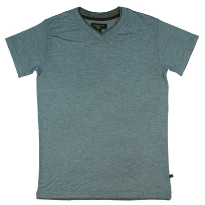 Joseph Abboud Men's Lux Touch Short Sleeve V-Neck Top Black