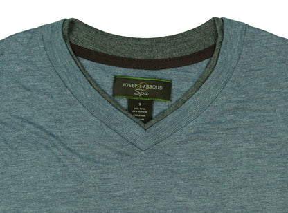 Joseph Abboud Men's Lux Touch Short Sleeve V-Neck Top Black