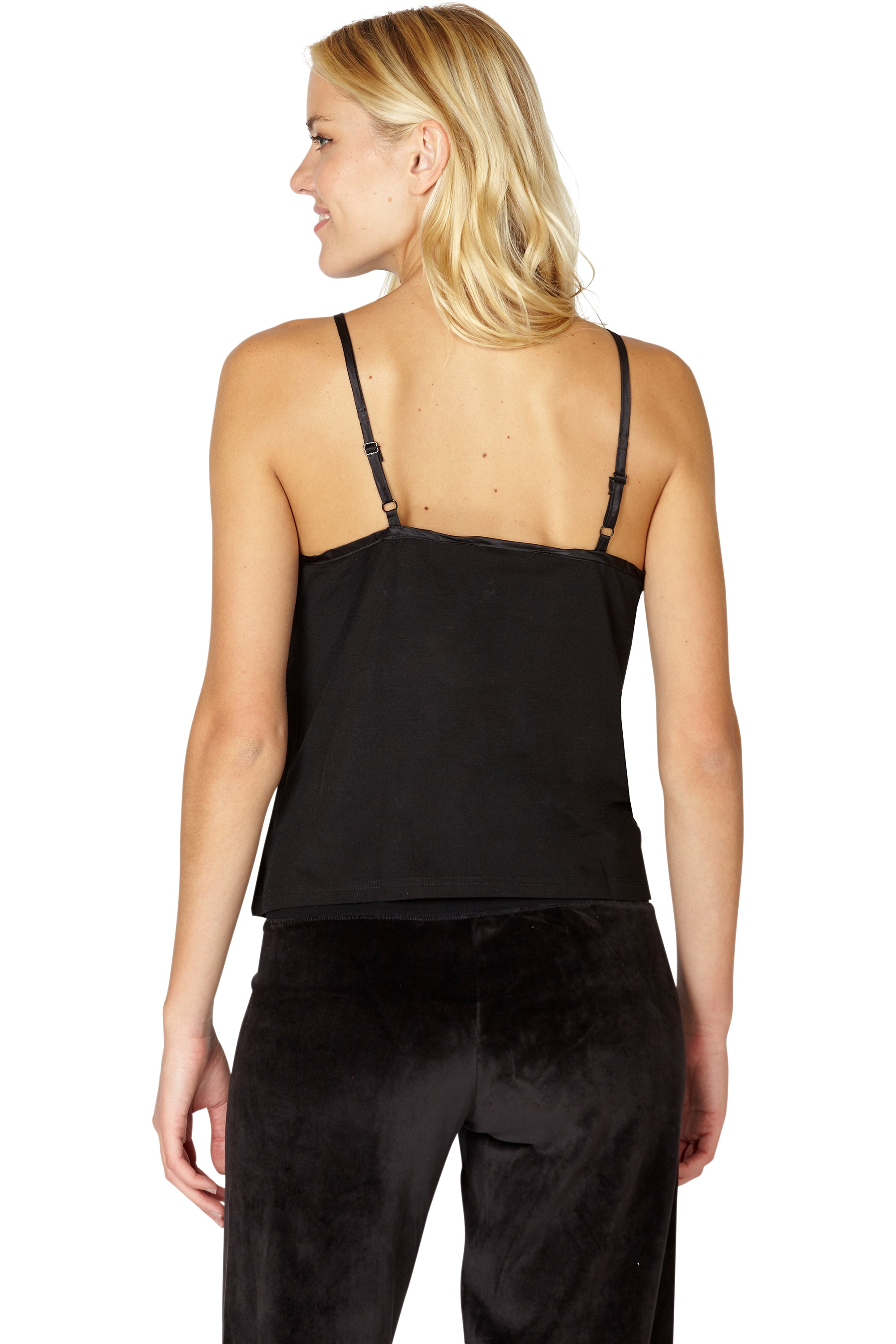 Womens Silk Cami Knit Flower Medallion Camisole Tank Top Shirt