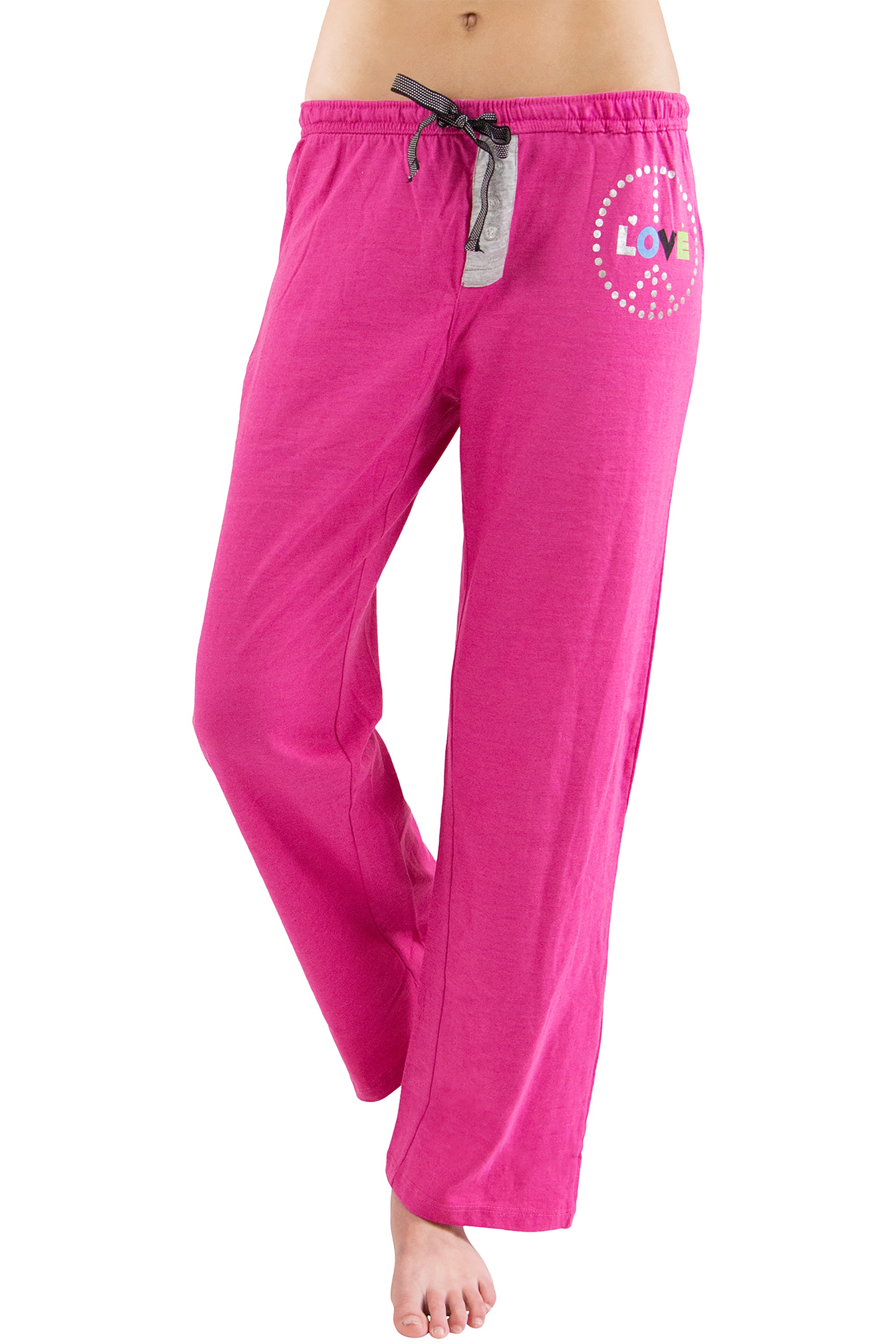 Intimo Women's Printed Cotton Knit Sleep and Lounge Pants