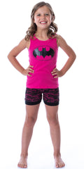 DC Comics Big Girls Batgirl Boom Whak Whoom Tank Pajama Short Set Loungewear