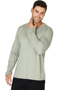 Men's Super Soft Rayon Cotton Blend Crew Neck Pajama Sleep Top