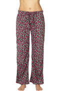 Intimo Womens Printed Microfleece Pajama Pant