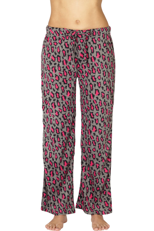 Intimo Womens Printed Microfleece Pajama Pant