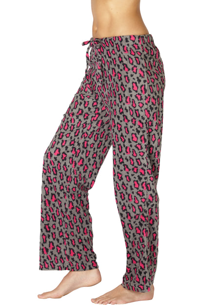 Intimo Womens Printed Microfleece Pajama Pant