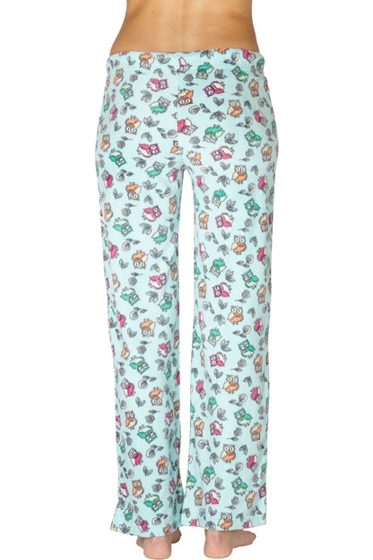 Intimo Womens Printed Microfleece Pajama Pant