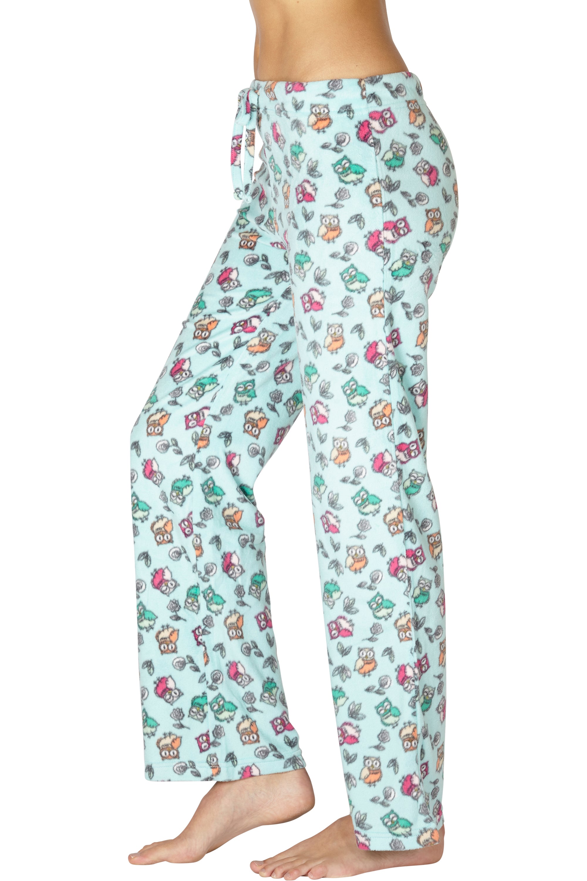 Intimo Womens Printed Microfleece Pajama Pant