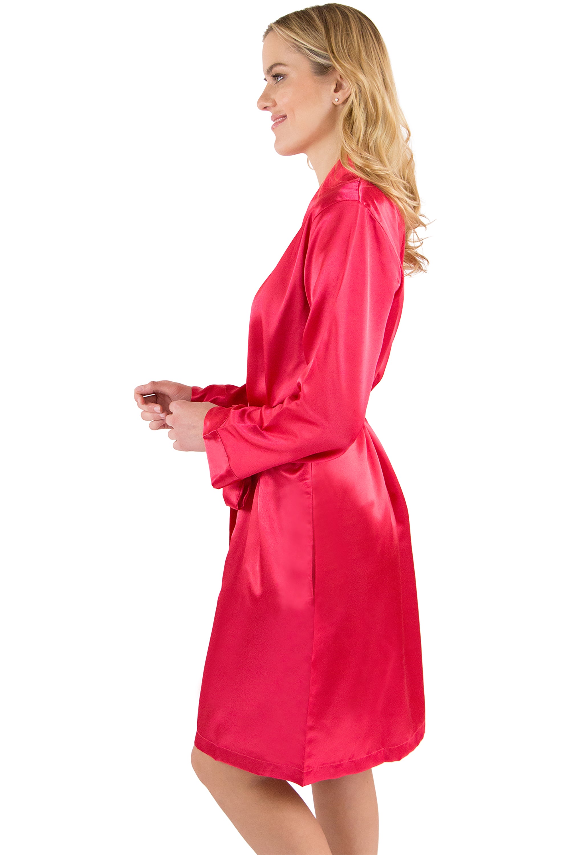 Intimo Womens Satin Kimono Robe