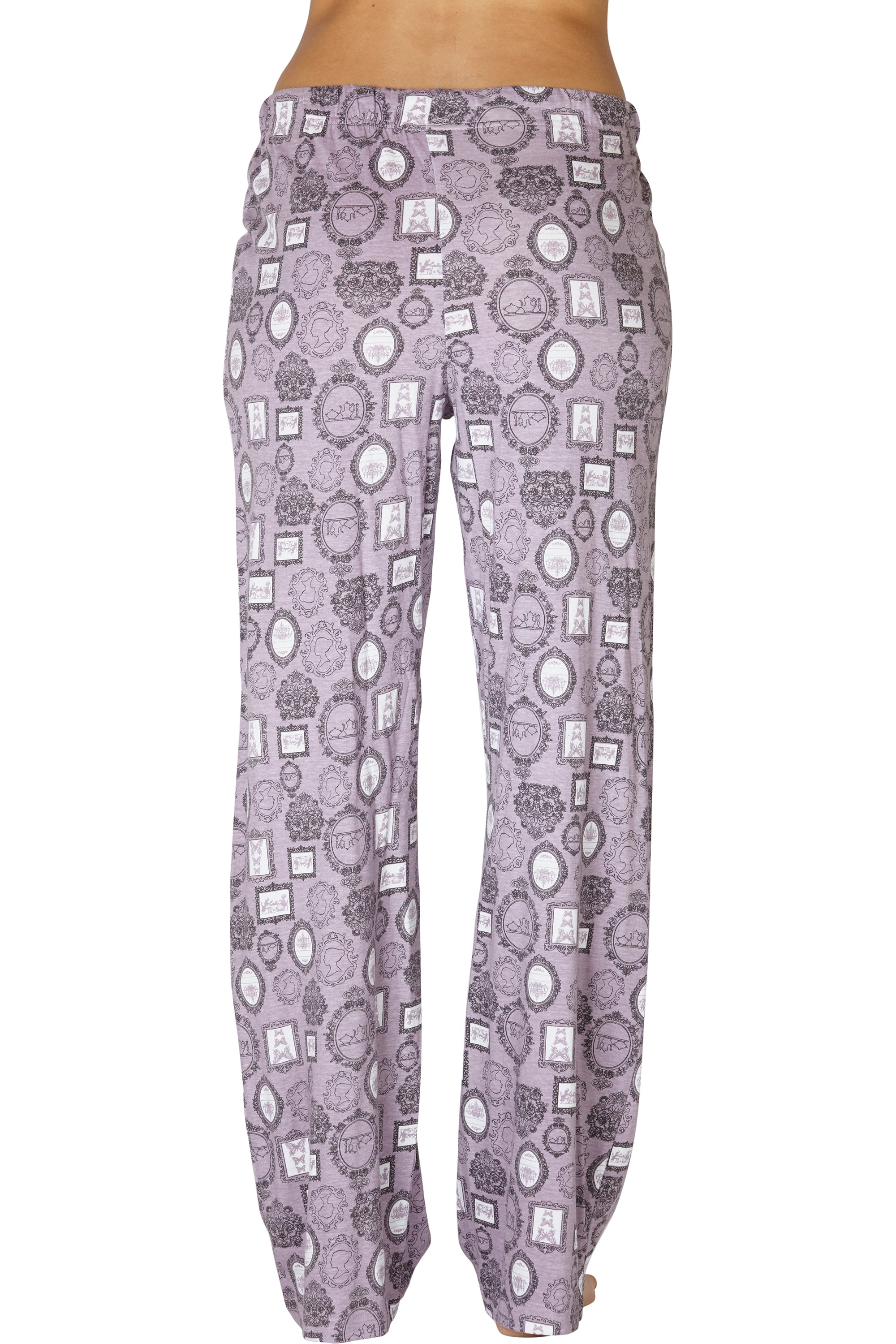 INTIMO Women's Frames AOP Graphic Print Cotton Pajama Pant Lounge Sleep