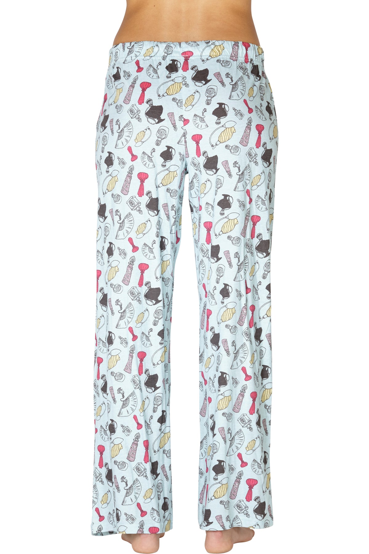 Intimo Womens Allover Graphic Logo Pajama Pants