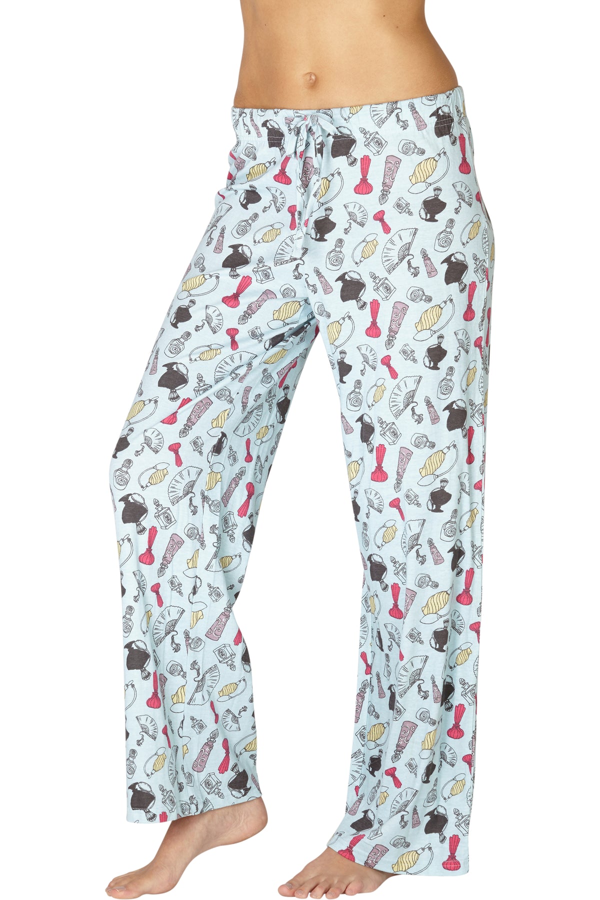 Intimo Womens Allover Graphic Logo Pajama Pants