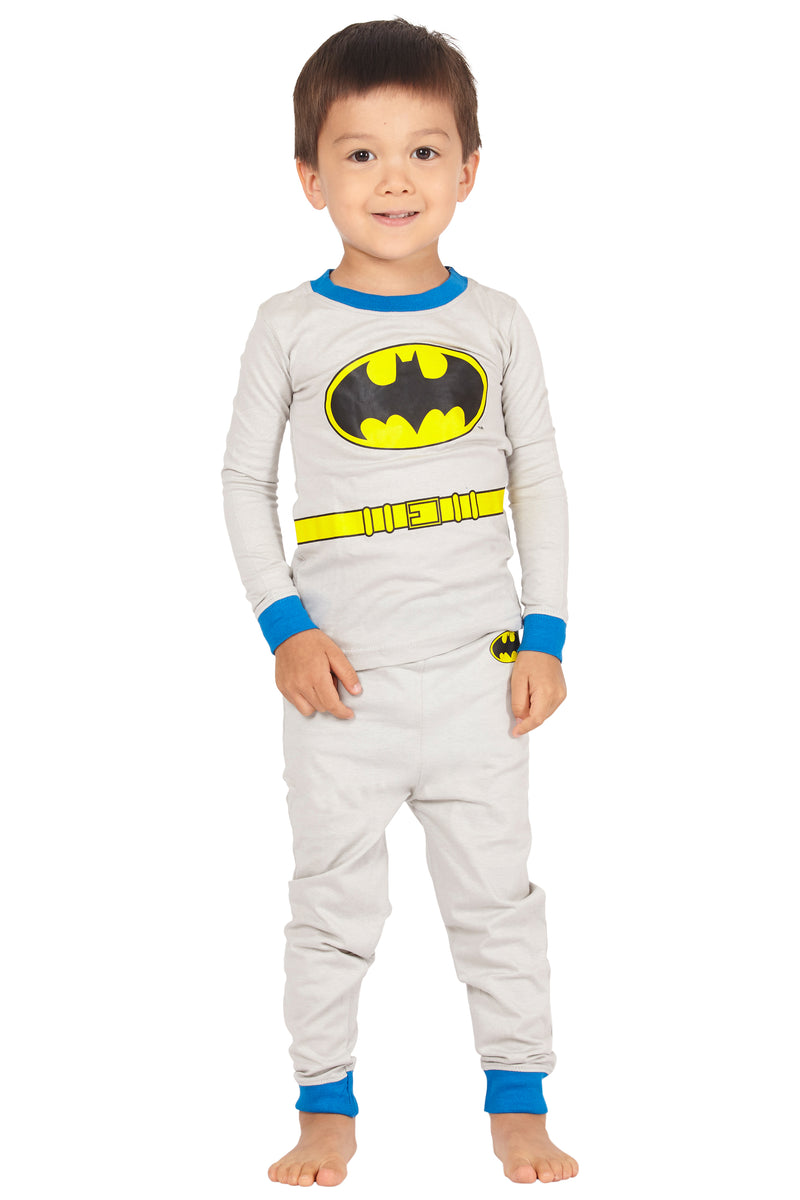 DC Comics Boys Batman Gray Costume Pajama Set