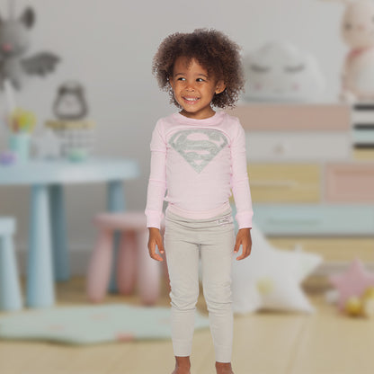 DC Comics Supergirl 2 Piece Tight Fit Cotton Pajama Set (5T)