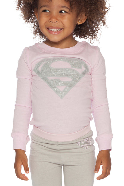 DC Comics Supergirl 2 Piece Tight Fit Cotton Pajama Set (5T)