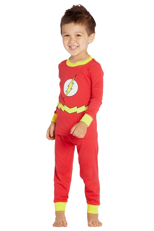 DC Comics Infant The Flash Justice League Tight-Fit Cotton 2-Piece Pajama Set Loungewear Sleepwear