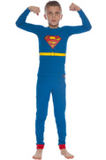 DC Comics Boys Classic Superman Outfit Costume Kids Pajama Set