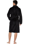 Intimo Alexander Julian Mens Super Soft Cozy Plush Robe with Satin Trim