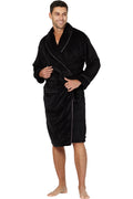 Intimo Alexander Julian Mens Super Soft Cozy Plush Robe with Satin Trim