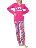 DC Comics Girls Little Batgirl Long Sleeve Yoga Pajama Set