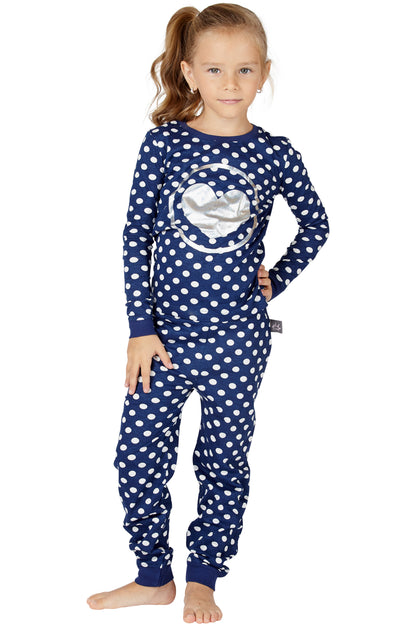 Chloe & Olivia Heart Emoji LULU Justice Star Cotton Girls Fashion Pajama Set