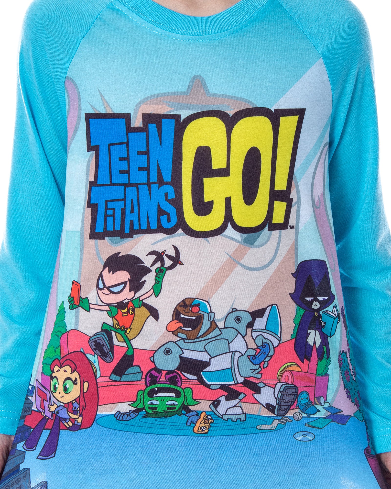 DC Comics Boy's Teen Titans Go! Chill 2-Piece Raglan And Pants Pajamas Set 6/7