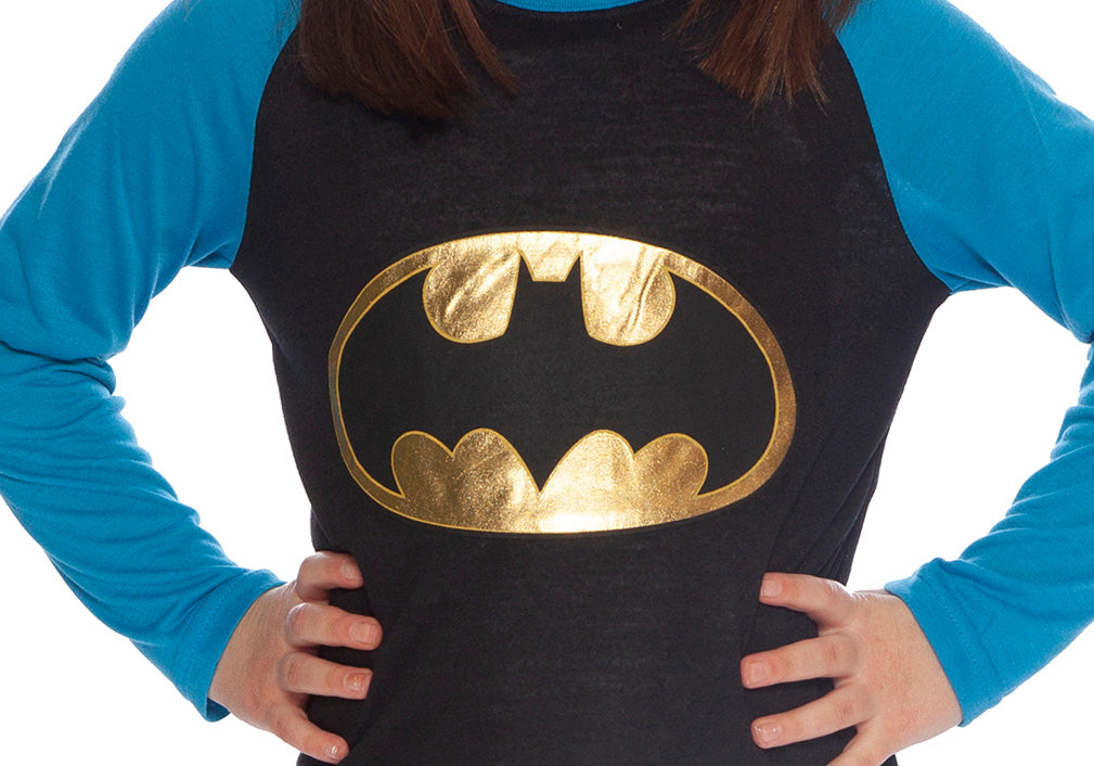 DC Comics Girl's Batman Batgirl Gold Foil Pajama Nightgown Sleepwear