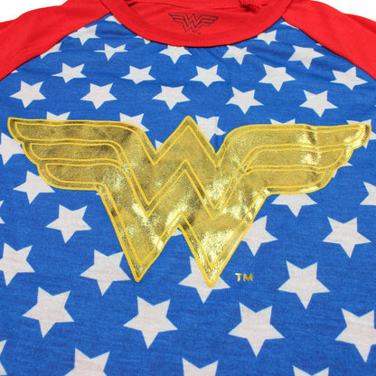 Wonder Woman Big Girls Raglan Gold Foil Nightgown