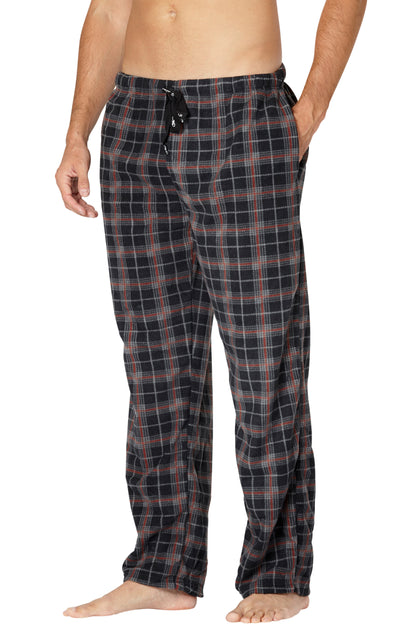 Intimo Mens Microfleece Plaid Lounge Pant