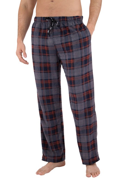 Intimo Mens Microfleece Plaid Lounge Pant