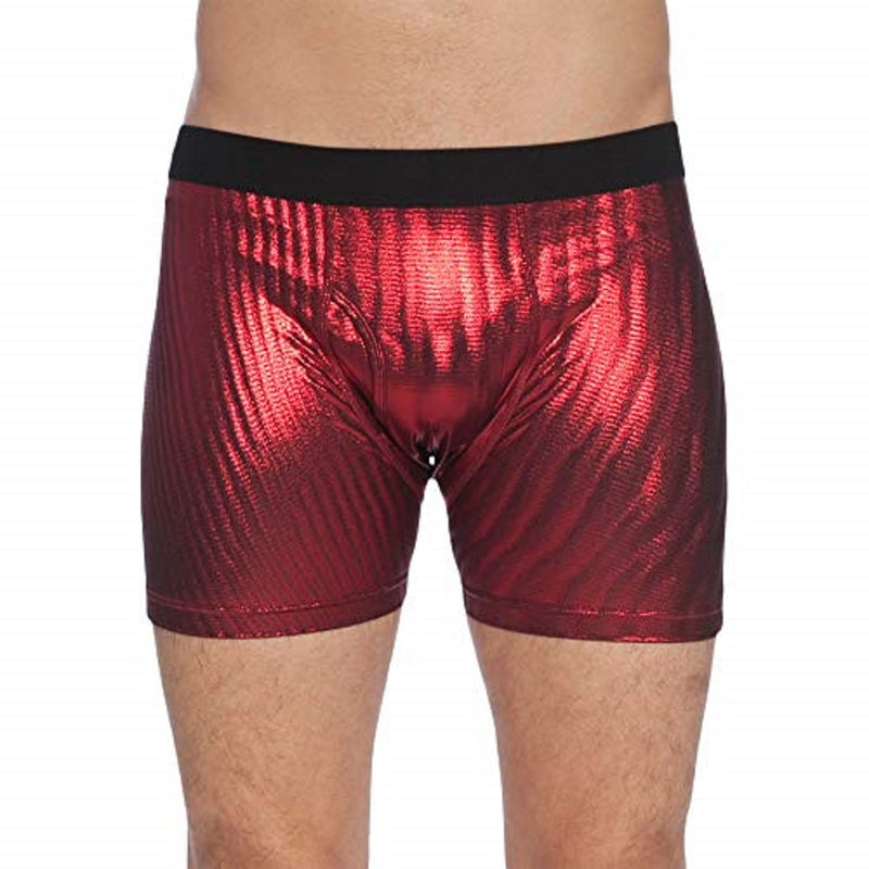 Intimo Mens Shimmer Red Boxer Briefs