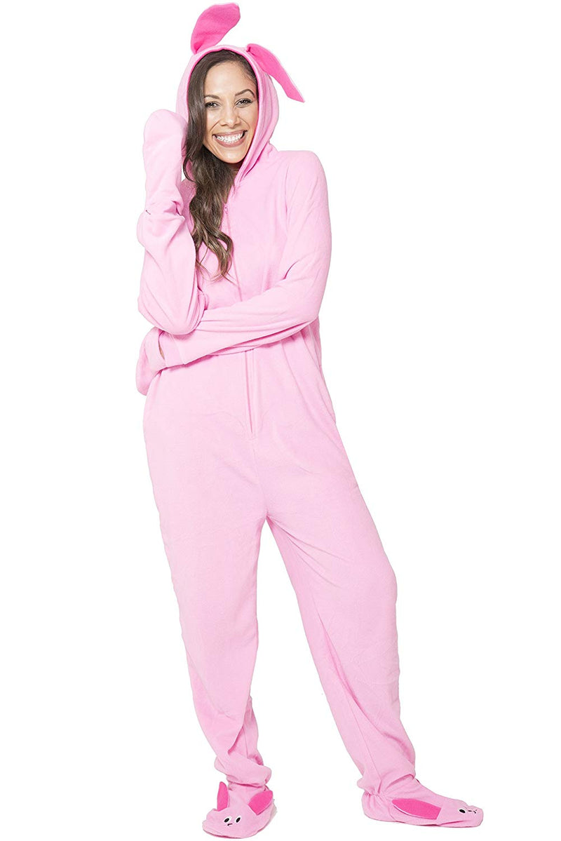 A Christmas Story Womens' One Piece Deranged Bunny Pajama Costume Union Suit Outfit Sleeper