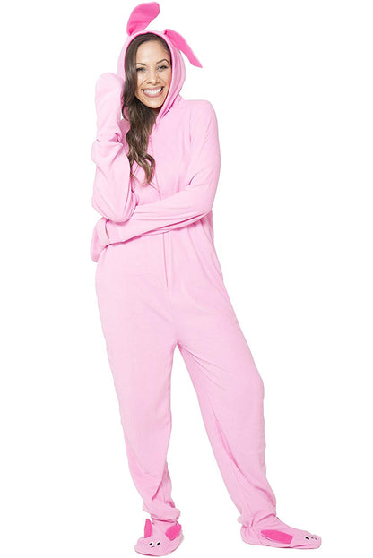 A Christmas Story Womens' One Piece Bunny Pajama Costume Union Suit (XXS/XS)