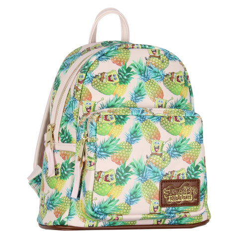 Nickelodeon SpongeBob SquarePants Cartoon Pineapple Tossed Print Mini Backpack