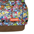 Nickelodeon '90s Cartoon Rugrats Ren and Stimpy School Travel Backpack With Faux Leather Bottom