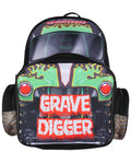 Monster Jam Grave Digger Truck Shaped Dual Compartment Tote Backpack For Daily Use