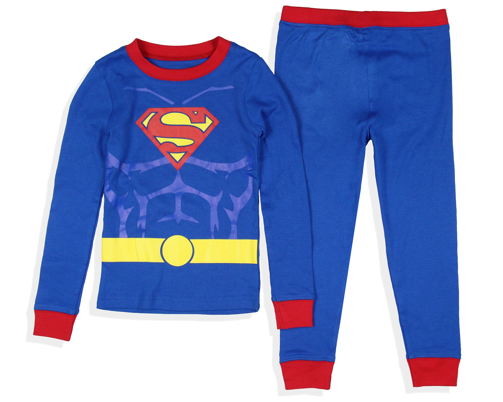 Superman Toddler Boys' Superhero Tight Fit Sleep Pajama Set (Superman, 6)
