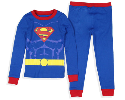 Superman Toddler Boys' Superhero Tight Fit Sleep Pajama Set (Superman, 6)