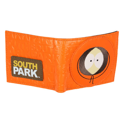 South Park Bi-Fold Wallet Allover Embossed Embroidered Kenny Face Billfold