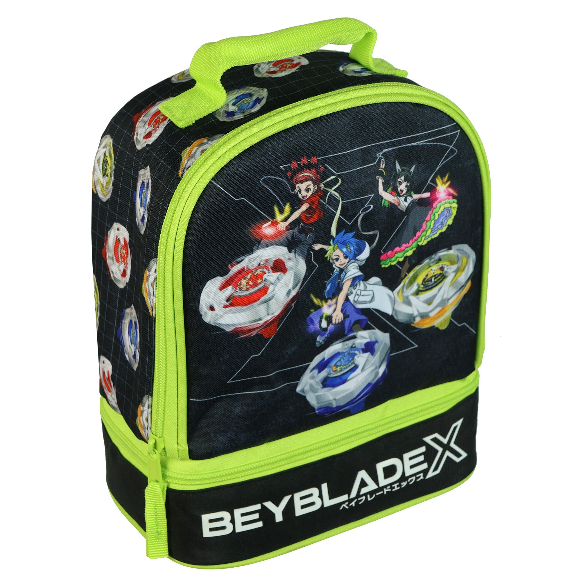 Beyblade X Team Lunch Box Dual-Compartment Insulated Tote Bag 10"