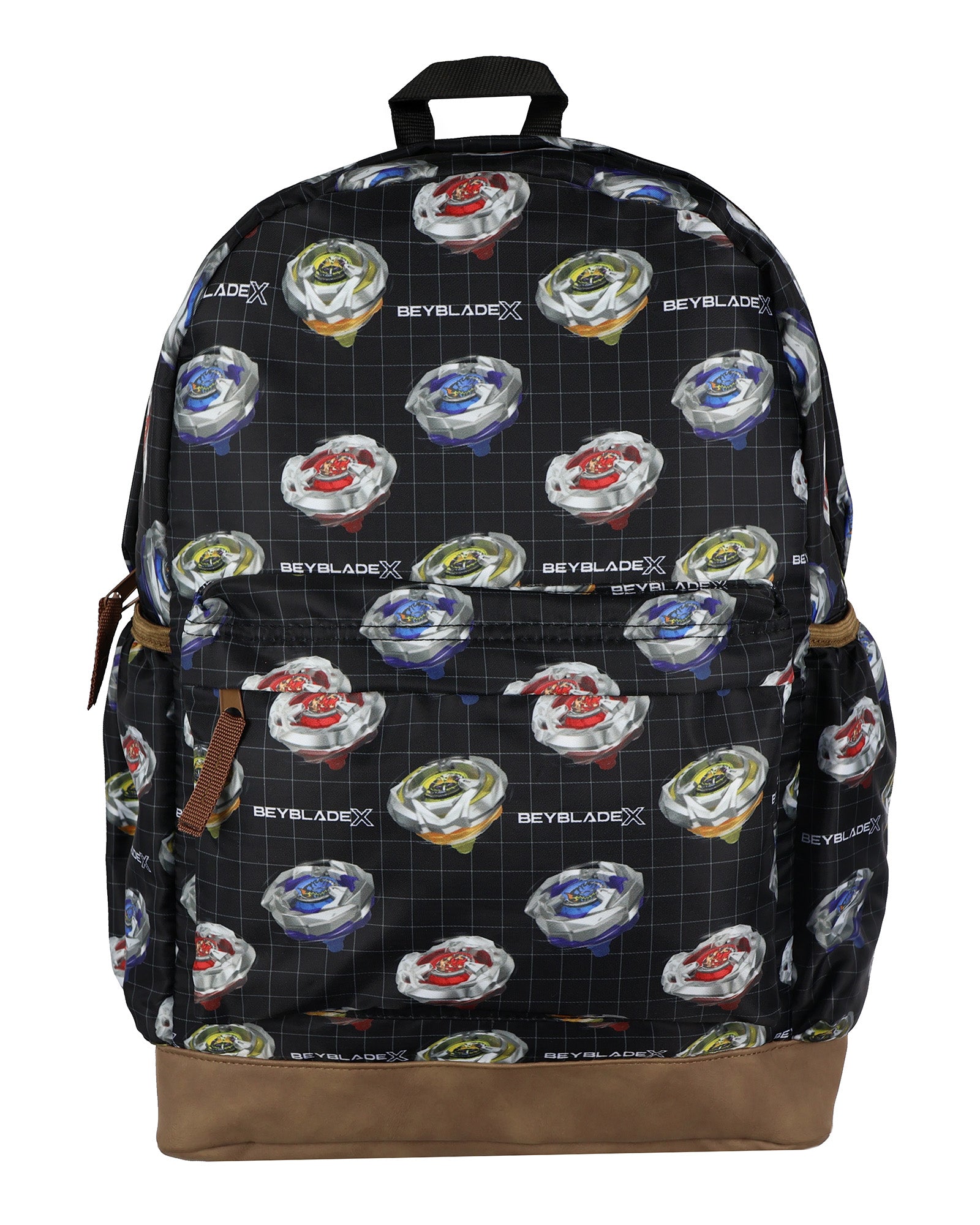 BeybladeX Backpack Allover Spinner Grid Design 16" Bag with Adjustable Straps