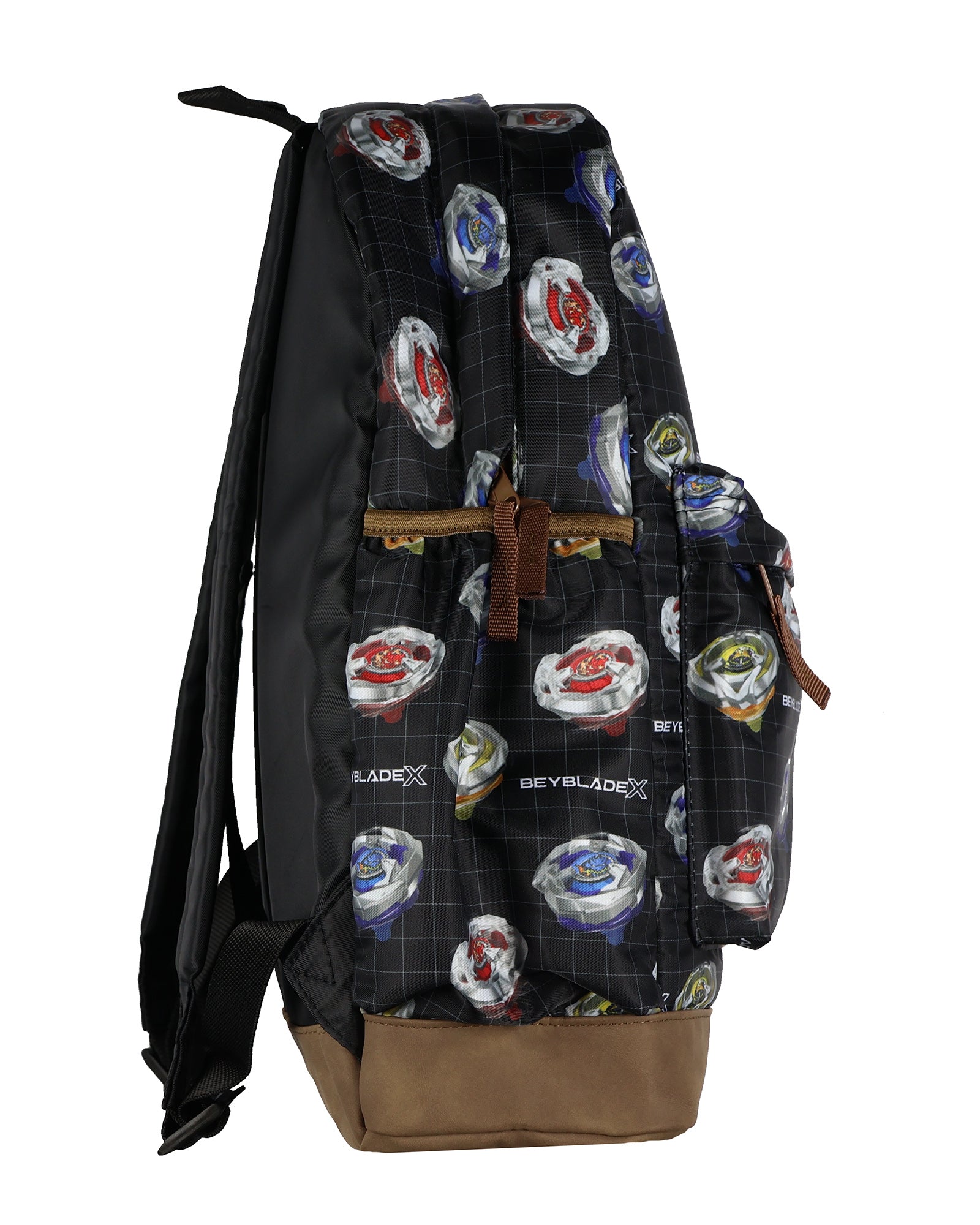 BeybladeX Backpack Allover Spinner Grid Design 16" Bag with Adjustable Straps