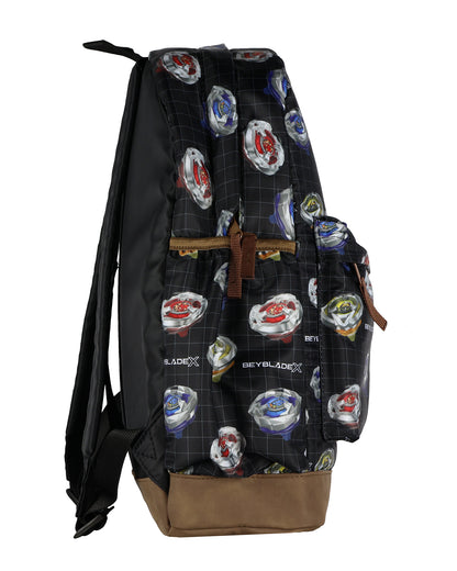 BeybladeX Backpack Allover Spinner Grid Design 16" Bag with Adjustable Straps